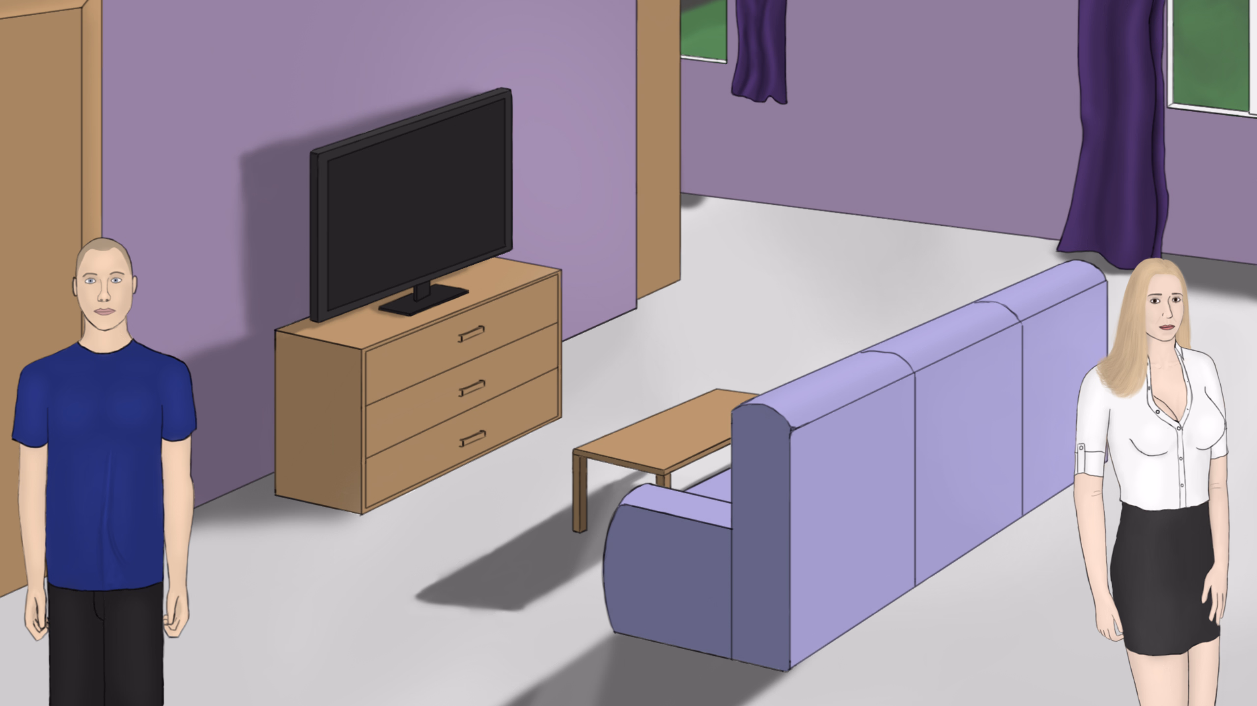 末日禁忌：与妈妈的闺蜜同居（It Made Us Get Close）v0.1 Demo 精翻汉化 游戏截图 2