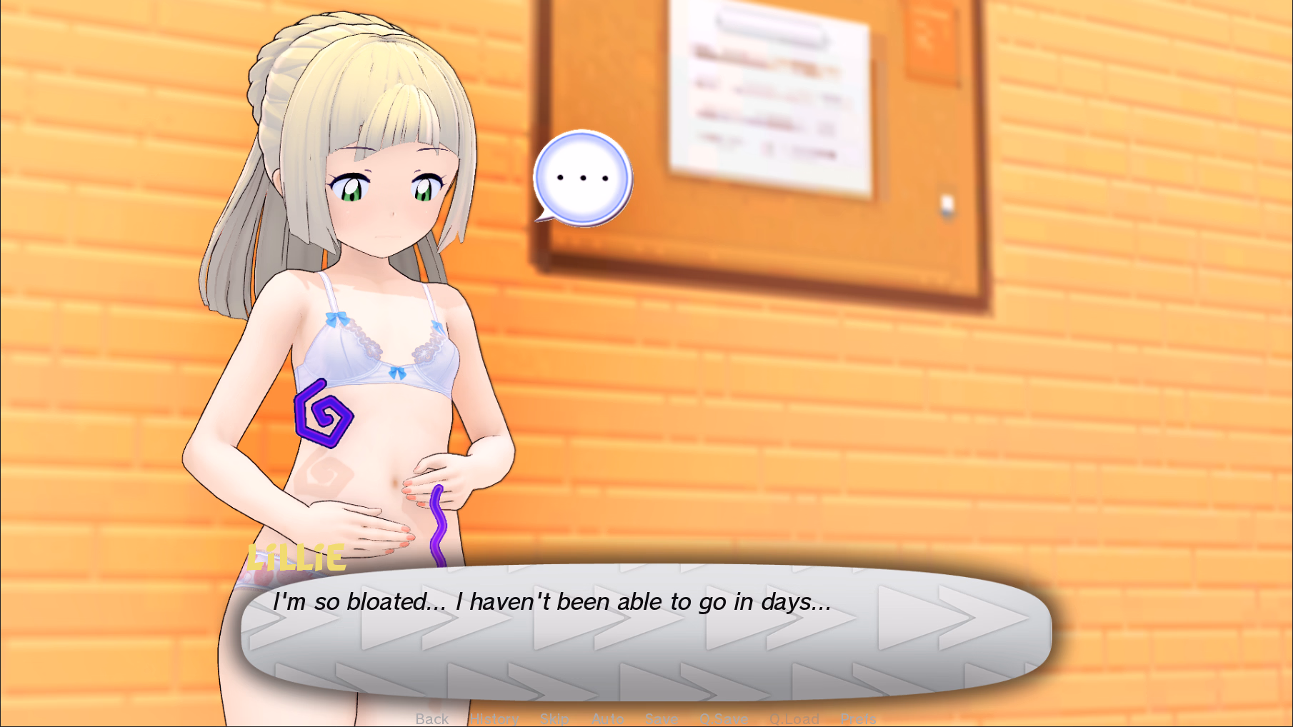 幻兽少女物语:莉莉艾的排泄羞耻(Pokégirl Stories #1: Lillie's Toilet troubles)v0.2 精翻汉化 游戏截图 3
