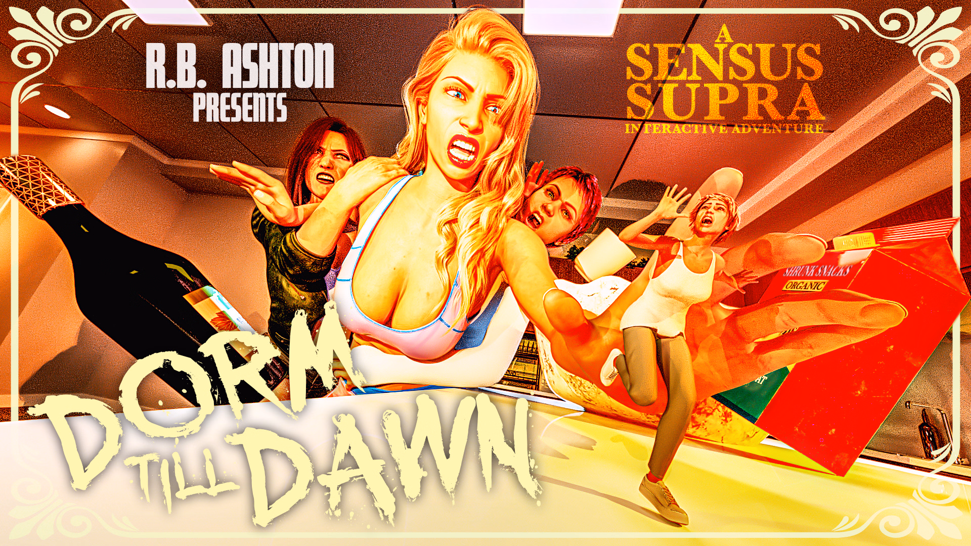 破晓宿舍：巨乳女子学院的惊魂夜（Dorm till Dawn）v1.0 Demo 精翻汉化 游戏截图 1