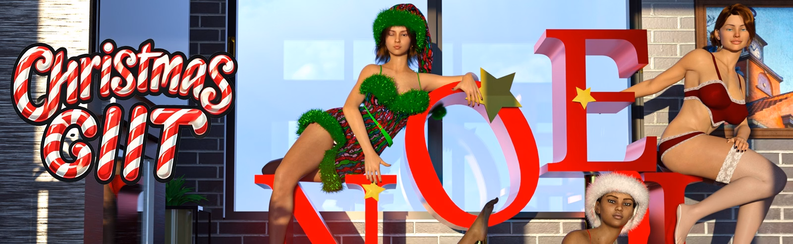 圣诞礼物：房东姐妹的诱惑（Christmas Gift）v0.1 精翻汉化 游戏截图 1