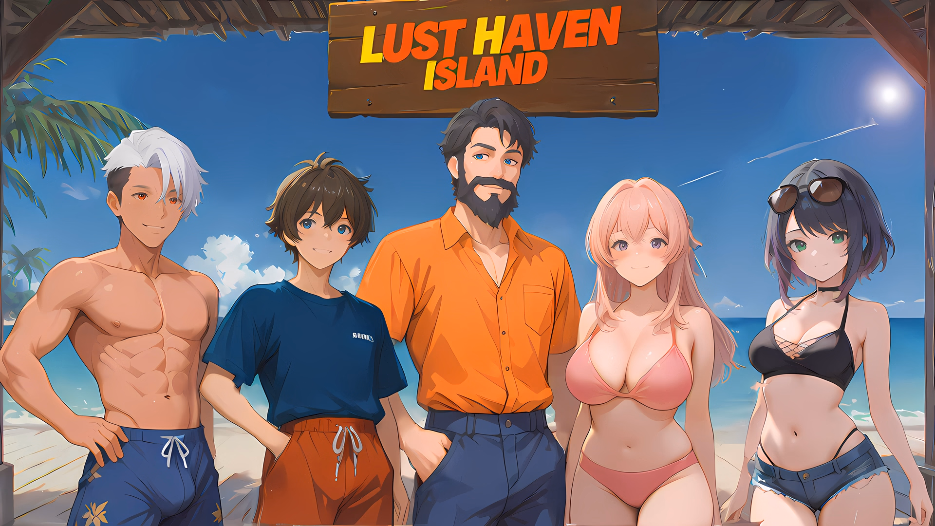欲望避风港:禁忌海岸的NTR(Lust Haven Island! Forbidden Shores)v0.3 精翻汉化 游戏截图 1