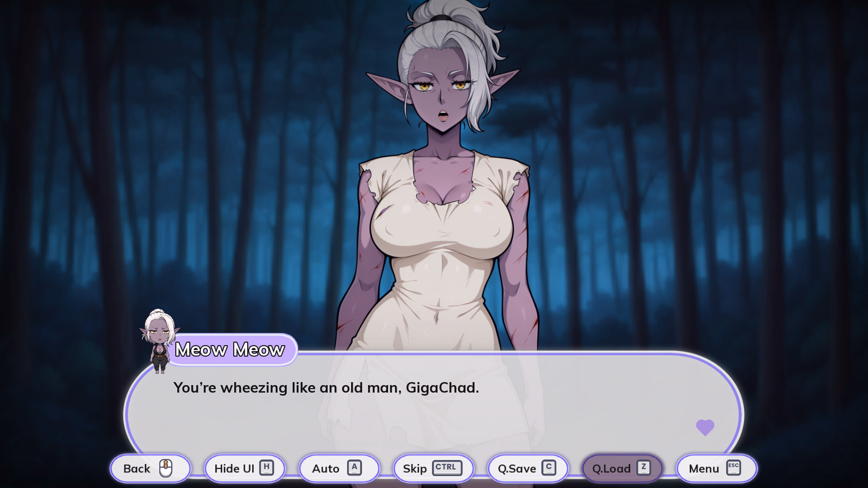 暗夜魅影：与黑暗精灵的禁忌之夜（A Night With: Dark-Elf）Demo 精翻汉化 游戏截图 3