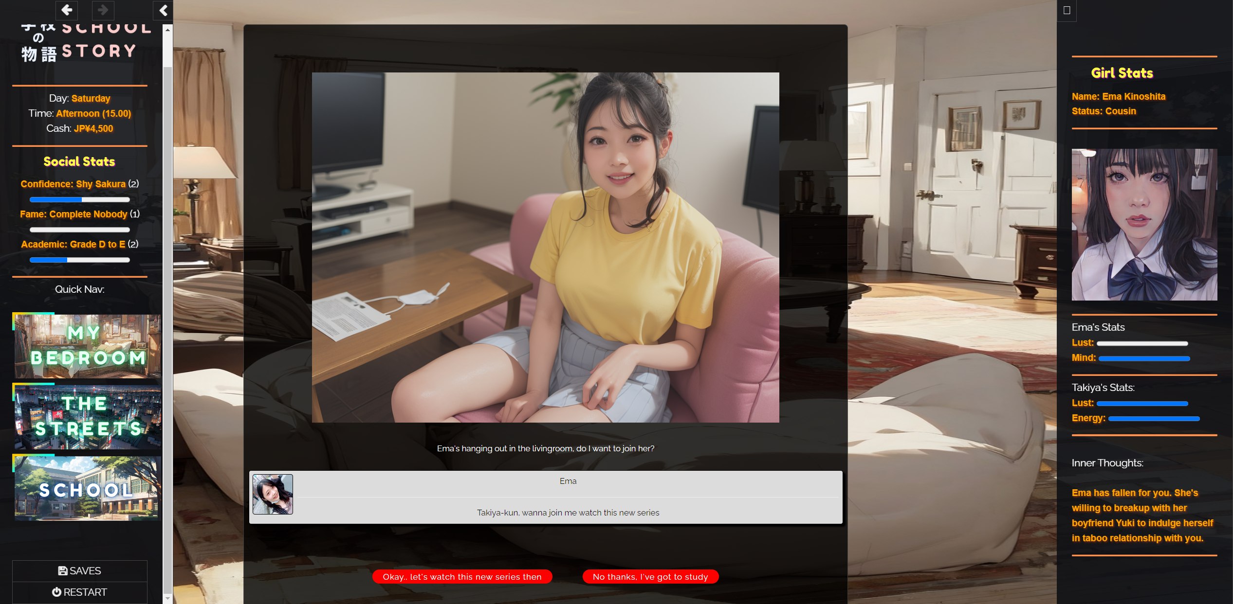 HTML/汉化/真人丨学校の物语 Gakko No Monogatari V0.29 浏览器汉化 【20260224】 游戏截图 3