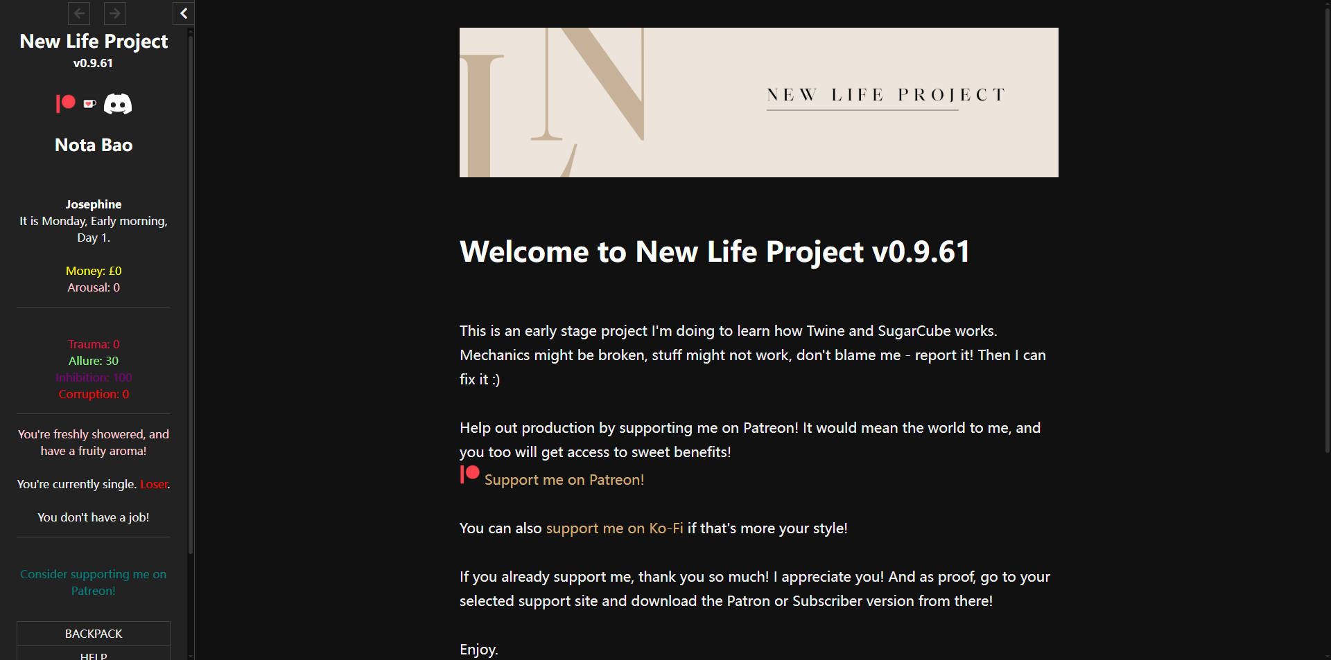 HTML/汉化/真人丨新生活计划/New Life Project v0.9.61 浏览器汉化 【20260224】 游戏截图 5