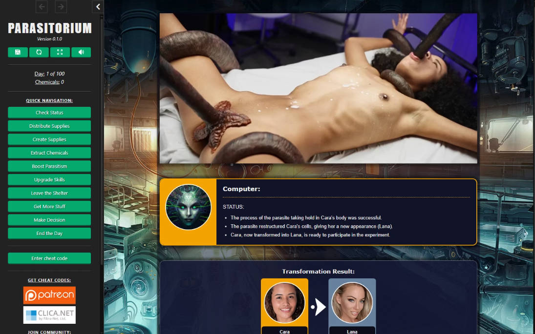 HTML/汉化/真人丨寄生所/Parasitorium v0.5.9 浏览器汉化 【20260224】 游戏截图 3