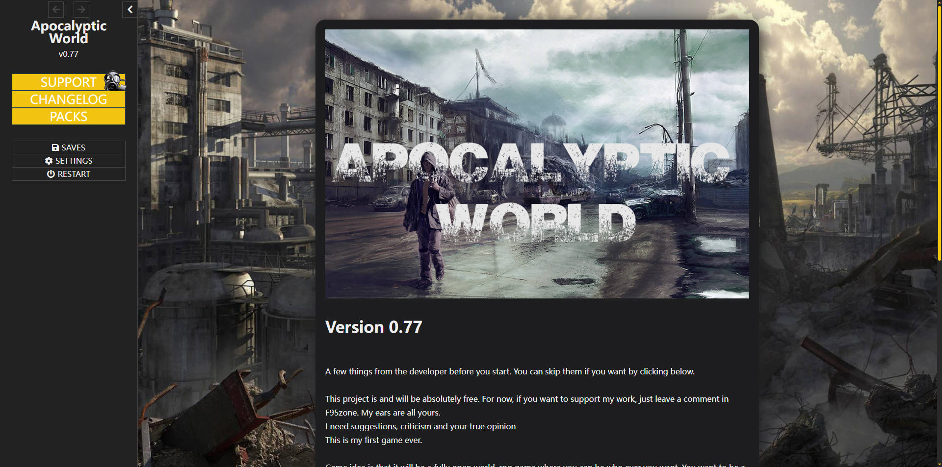 HTML/汉化/真人丨末日世界/Apocalyptic World v0.77 浏览器汉化 【20260330】 游戏截图 4