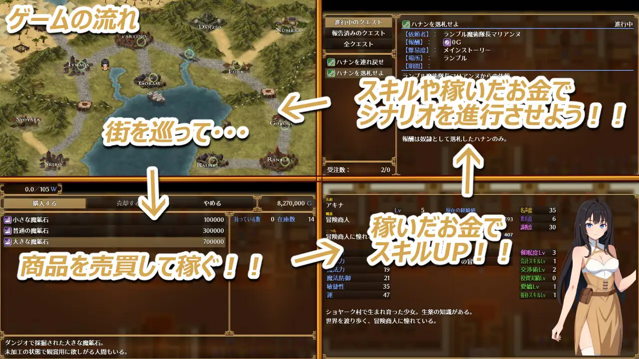 RPG/汉化/催眠/双端丨阿基娜商队/亚希奈・商队 アキナ・キャラバン 内嵌汉化版+作弊【20260330】 游戏截图 6