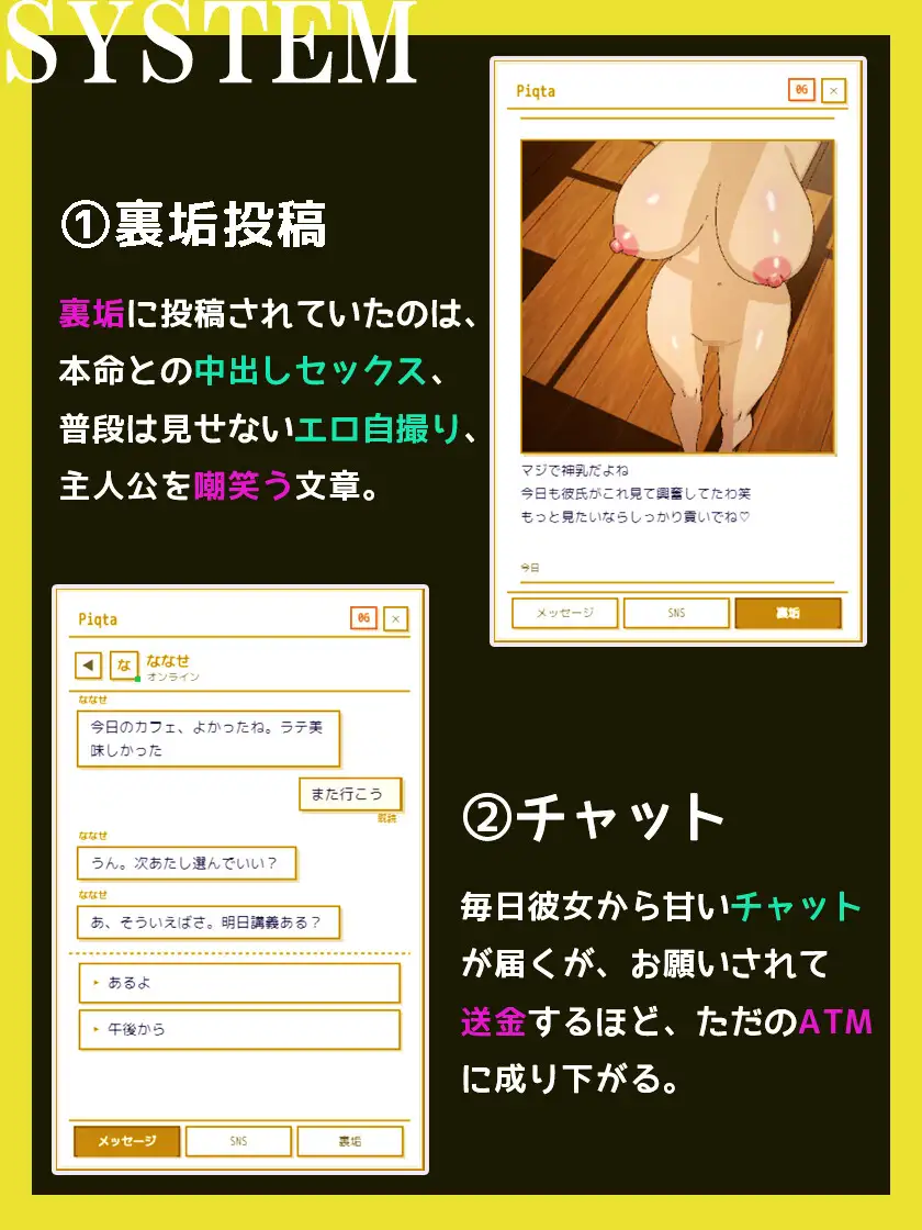 新作RPG/AI汉化/NTR丨被装成援交辣妹的女生欺骗而沦为绿帽受虐狂的故事 貢がせギャルに騙されて、寝取られマゾ化した話 ~【20260428】 游戏截图 5