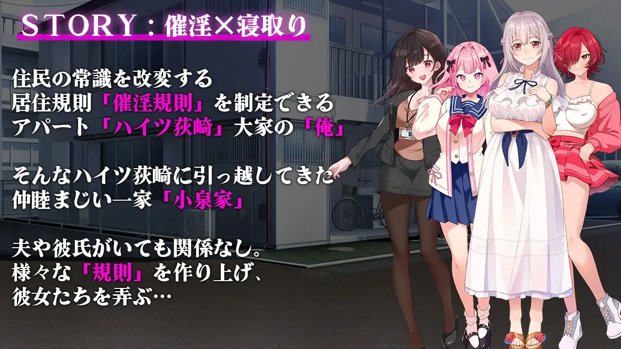 RPG/AI汉化丨 催淫公寓～ 催淫アパート～催淫居住規則による住民支配～ ver.1.02 Ver25.06.06 【20250611】 游戏截图 3