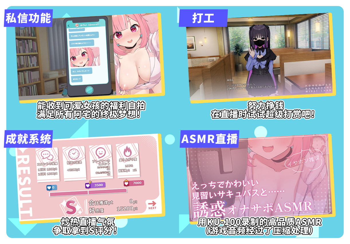 SLG/PC/官中丨 傻乎乎主播蔚来！ No-good Streamer Mirai-chan!  [20250629] 游戏截图 6