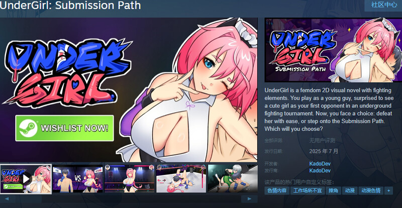 格斗SLG/战斗H/动态/生肉丨UnderGirl: 顺从之路(UnderGirl: Submission Path)V1.0 Demo 原版EN【20250704】 游戏截图 6