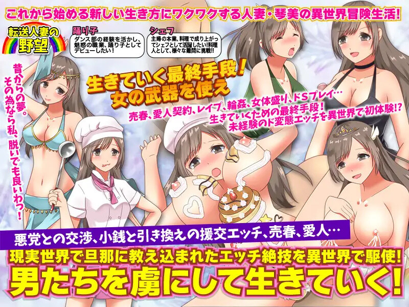 回合RPG/人妻奴仆/汉化丨转移的妻儿，仿佛在幻想世界里过着第二次人生（転送人妻はファンタジー世界で第二の人生を送るようです）V1.0 内嵌AI汉化【20250709】 游戏截图 3