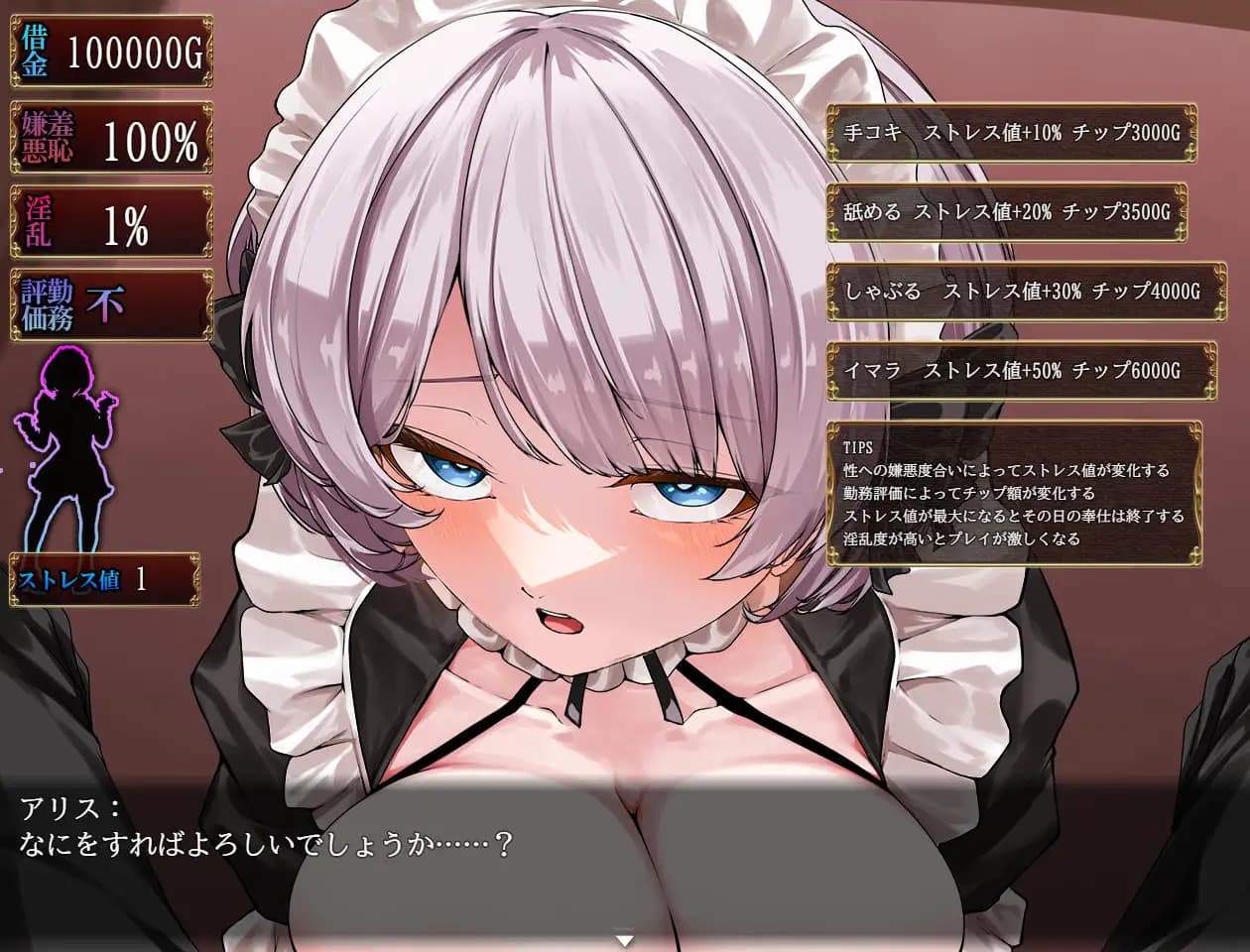 RPG/汉化/新作丨落魄女仆 蜜穴与毒药/没落メイド 膣と毒薬 AI汉化版【20250710】 游戏截图 1