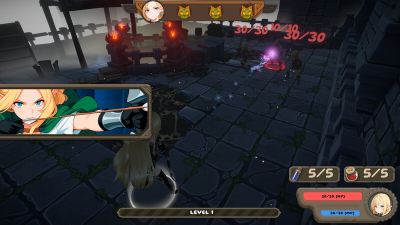 地牢肉鸽SLG/动态/生肉丨精灵冒险：失落城堡（Elf Adventure: The Lost Castle）Demo 原版EN【20250710】 游戏截图 1