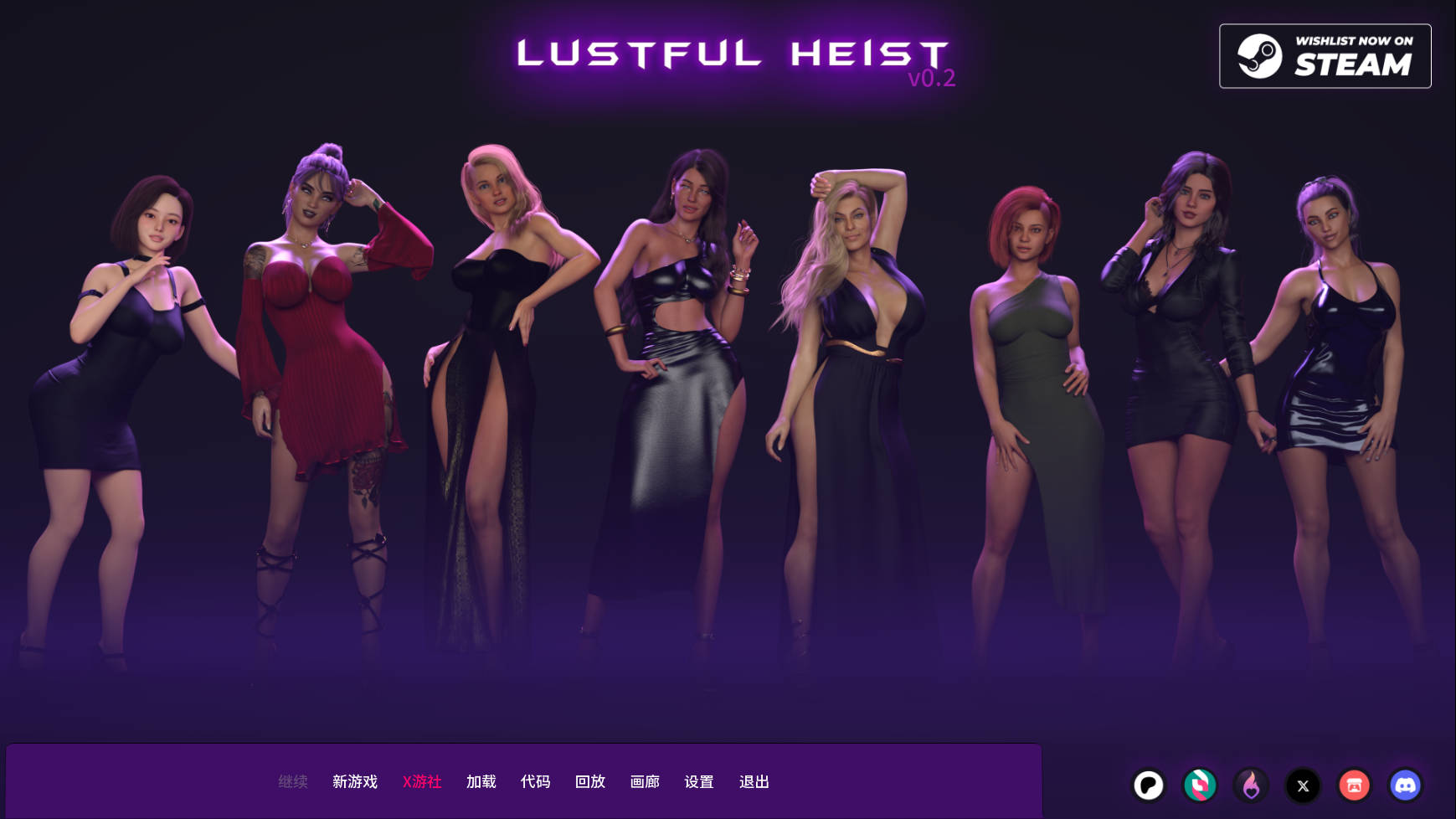 SLG/汉化/动态/双端丨欲望劫案/Lustful Heist Ver0.2 AI汉化 【20251005】 游戏截图 1