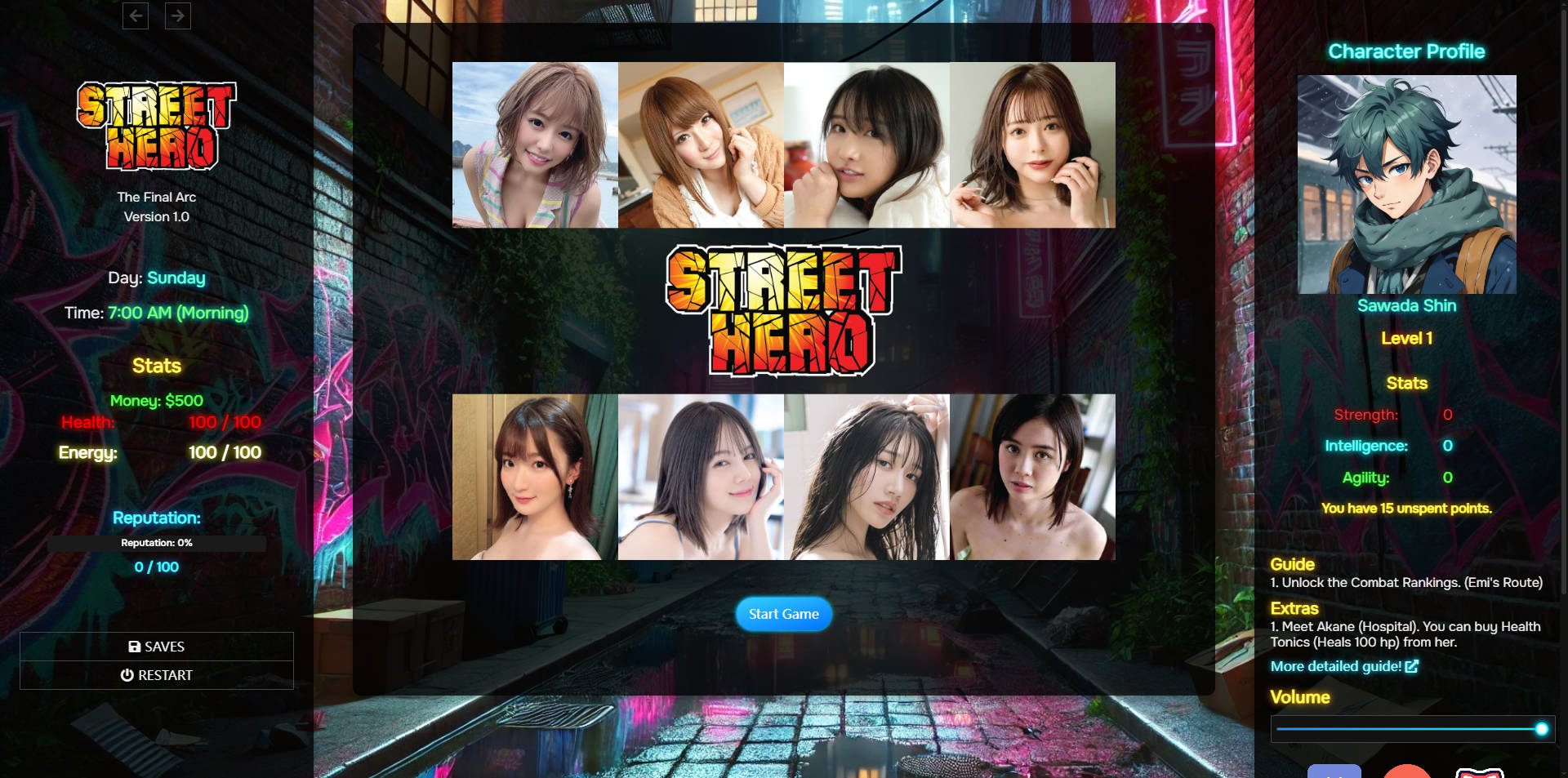 SLG/真人/HTML丨街头英雄/Street Hero V0.8 浏览器汉化 【20251005】 游戏截图 6