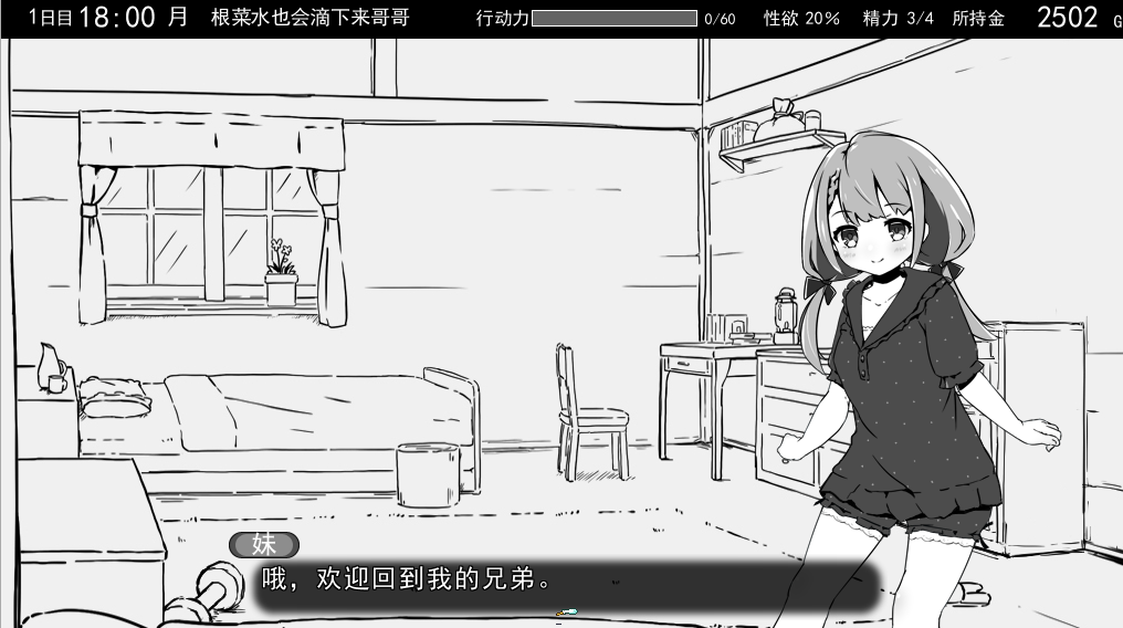 爆款SLG汉化动态丨妹同居黑白2：异世界幻想 V1.43v2精翻汉化步兵版丨【20230715】 游戏截图 1