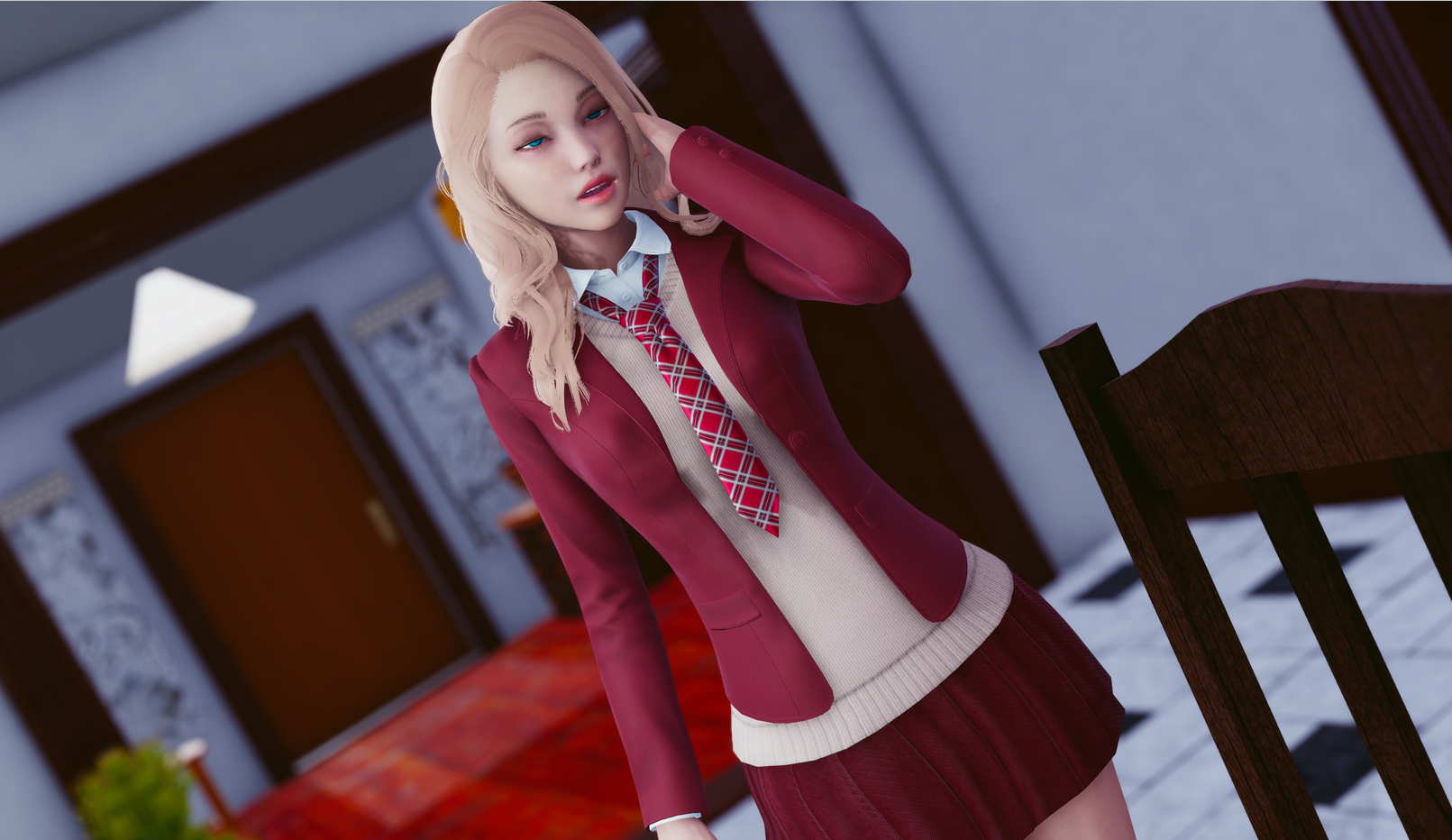 【亚洲风SLG/汉化/3D】解开八月 Unraveling August v0.1 汉化版【680M/新作】【20230501】 游戏截图 2