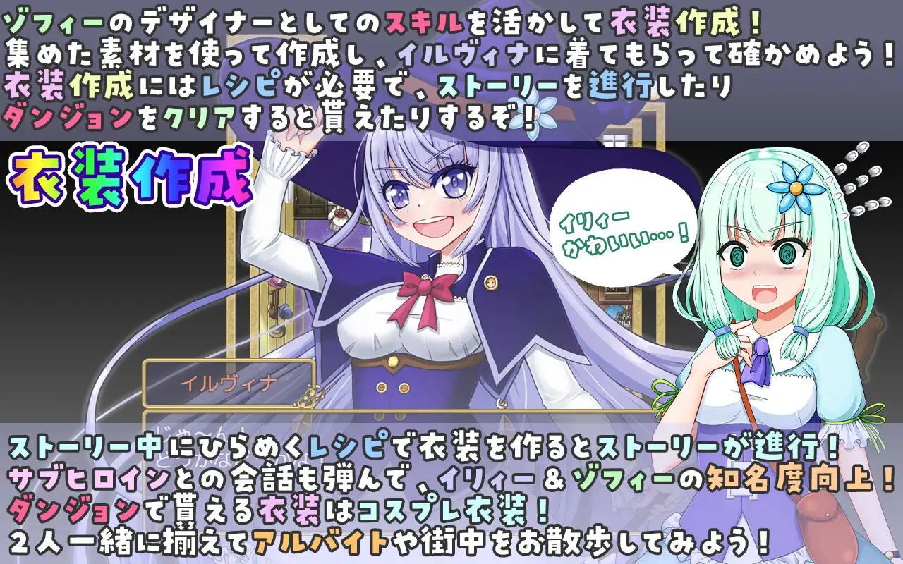 RPG/机翻/更新丨イリィー&ゾフィー～目指せ王都のファッションリーダー～Ver2.0.0【20240228】 游戏截图 8