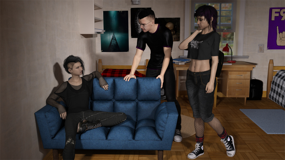 欧美SLG汉化动态丨大学三角恋 College Love Triangles v0.2【20240220】 游戏截图 3