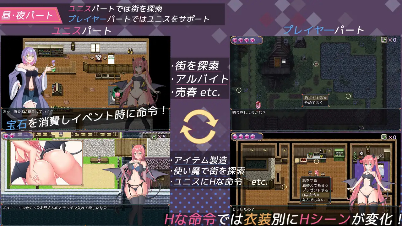 RPG/机翻/新作丨おおユニスよ!使い魔になってしまうとは情けないっ!丨【20230607】 游戏截图 2