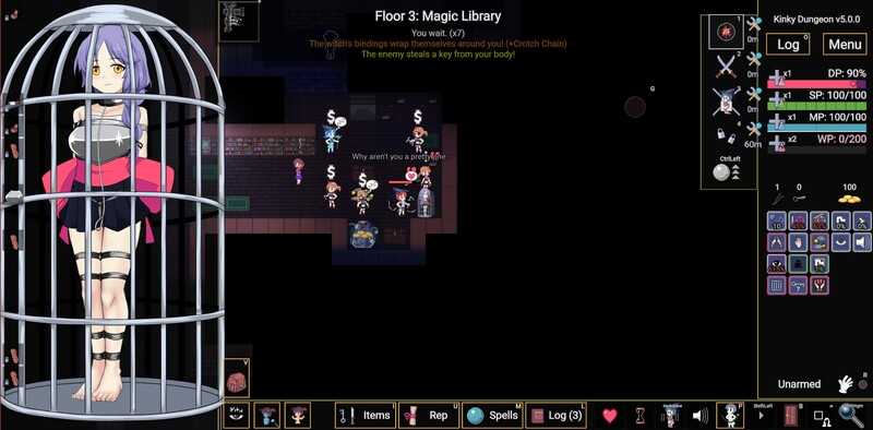RPG/官中/更新丨变态的地牢/Kinky Dungeon Ver5.3.38 官方中文版【20241021】 游戏截图 3