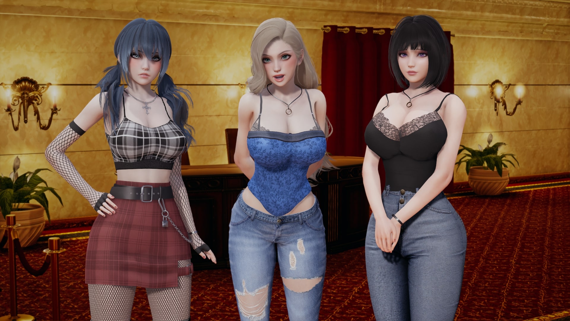 国风SLG/汉化/动态丨天鹅兔子Velvet Bunnies  v0.1【20240613】 游戏截图 6