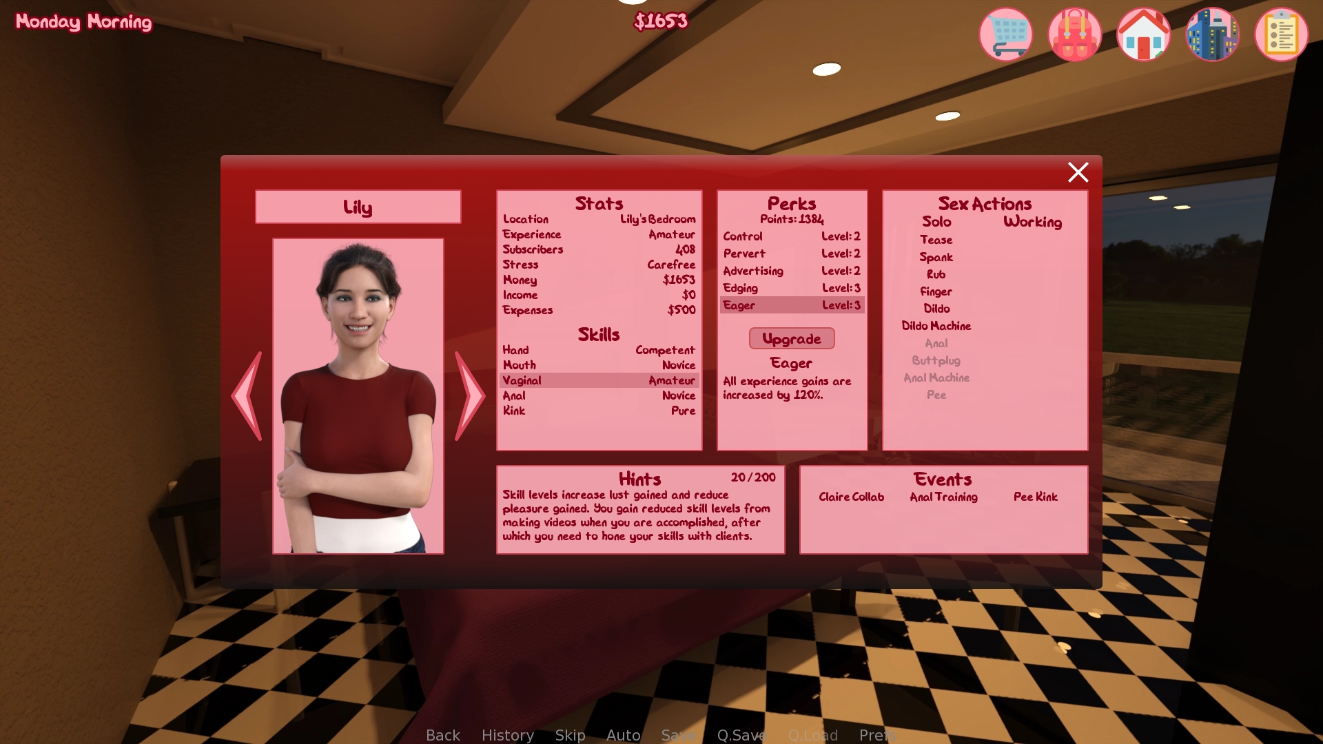 欧美SLG汉化丨和谐女孩 性工作 Harmony Girls  v0.2.85 Public【20240221】 游戏截图 6