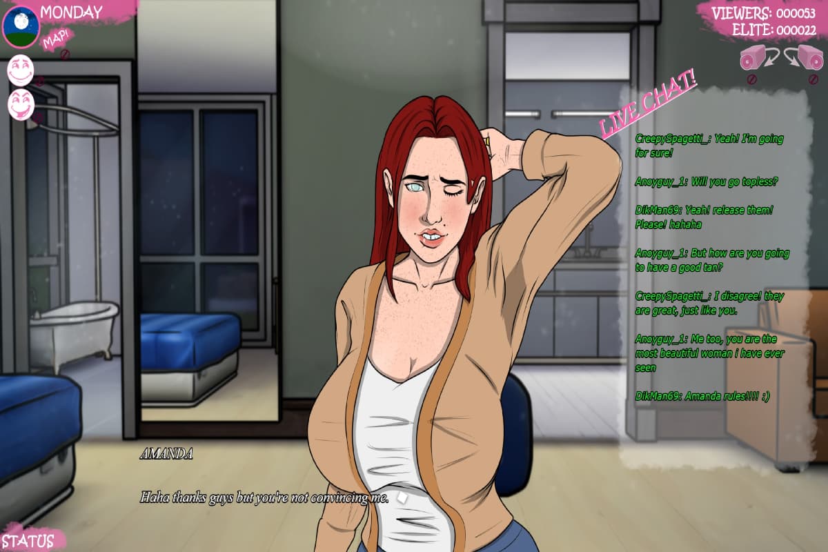 欧美SLG/AIGPT汉化/动态丨情欲小镇，阿曼达的色情之路 Lust Town, Amanda’s road to porn v0.7【20250123】 游戏截图 1