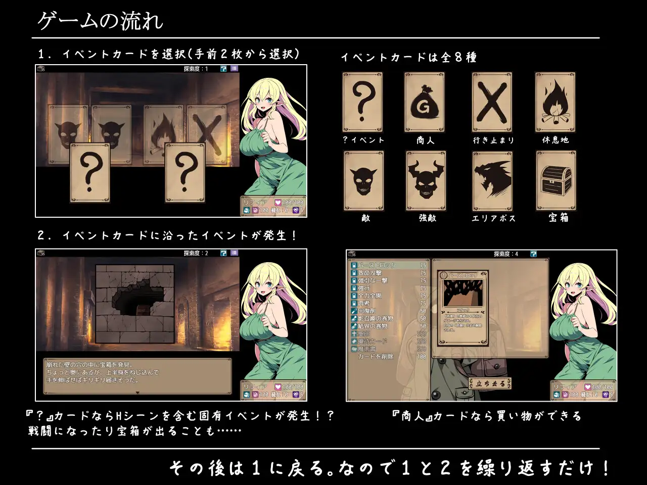 RPG/PC/AI汉化丨 精灵少女莉菲雅与梦幻迷宫 エルフ少女リフィアと夢幻の迷宮 【20250329】 游戏截图 3