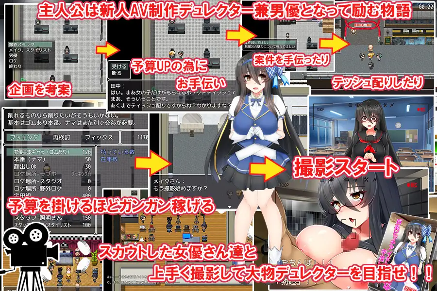 RPG/汉化版丨成人影片中的女孩/アダルトビデオのおんなのこ/汉化版（778m）【20240814】 游戏截图 6