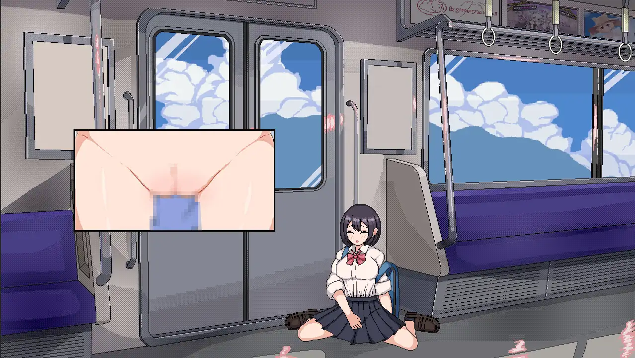 SLG/像素/新作丨電車でみかけるあの子のスカートとおれのポケットがつながった日。【20240221】 游戏截图 1