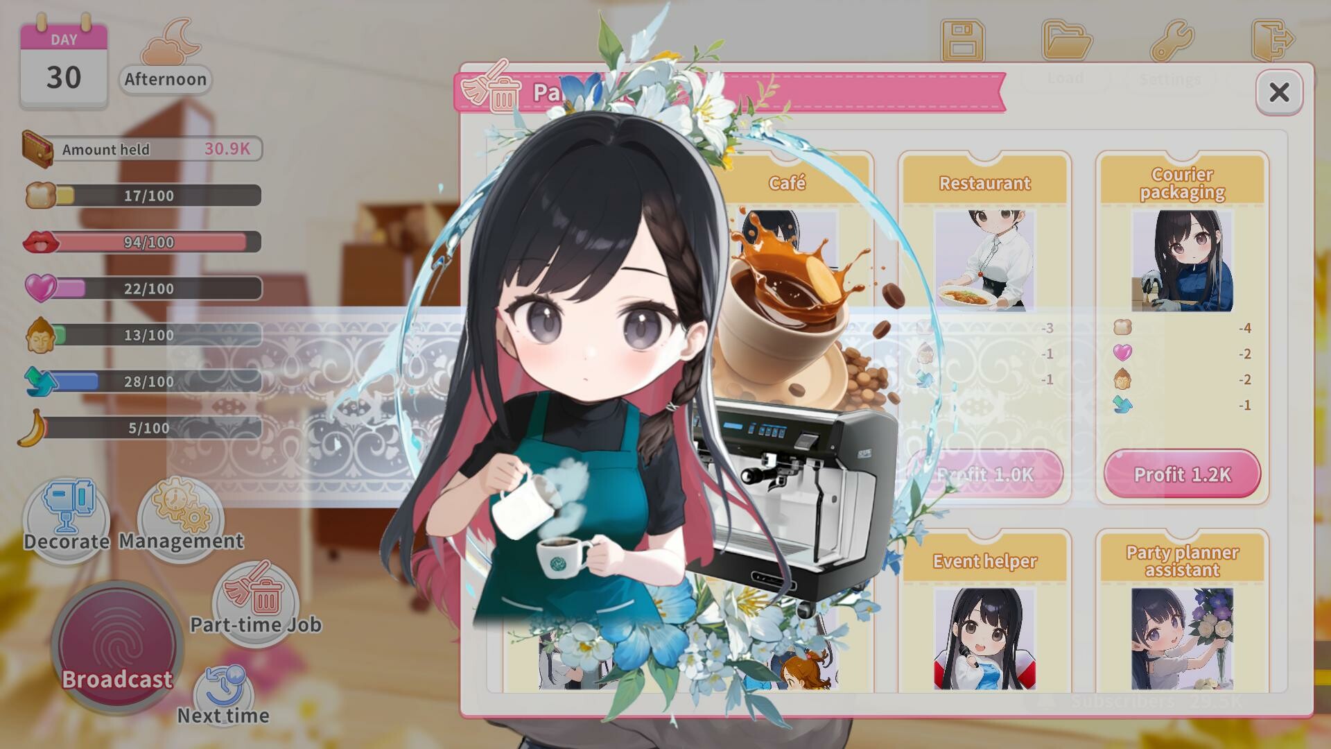 SLG/官中丨 直播开始！VTuber 训练 Streaming ON! VTuber Training 官中步兵版 【20250404】_1 游戏截图 2