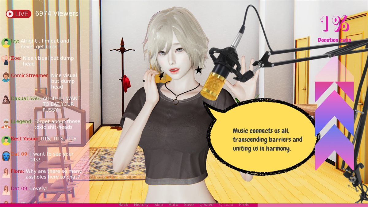 欧美SLG汉化动态丨妹妹0.1 Sister Streaming Sim BETA【20230706】 游戏截图 3