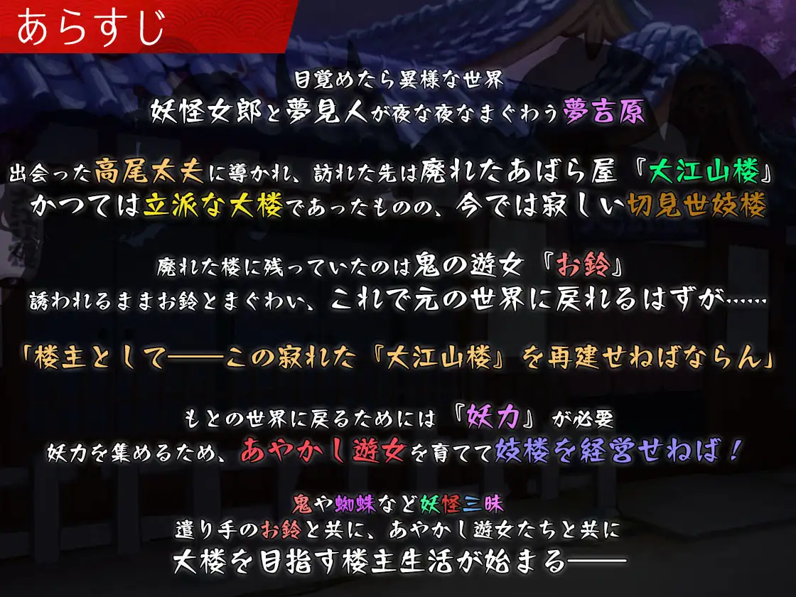 RPG/AI汉化丨梦吉原的妖异妓楼～妖怪大楼重建谭～夢吉原のあやかし妓楼～妖怪大楼再建譚～【20250222】 游戏截图 1