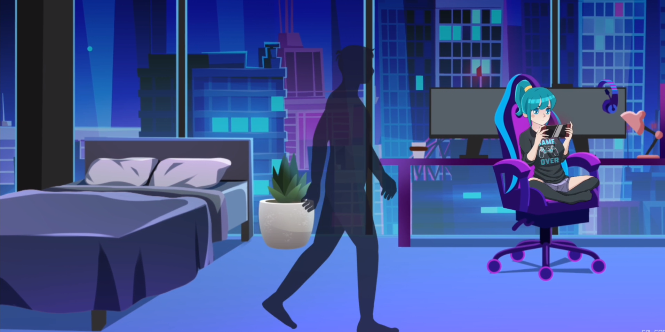 SLG/双端丨和网瘾少女的夜晚/Nightgamer【20241111】 游戏截图 5