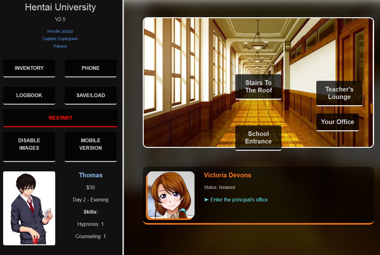 2D欧美HTML动态浏览器翻译中文丨无尽大学 Hentai University  v31【20240216】 游戏截图 6