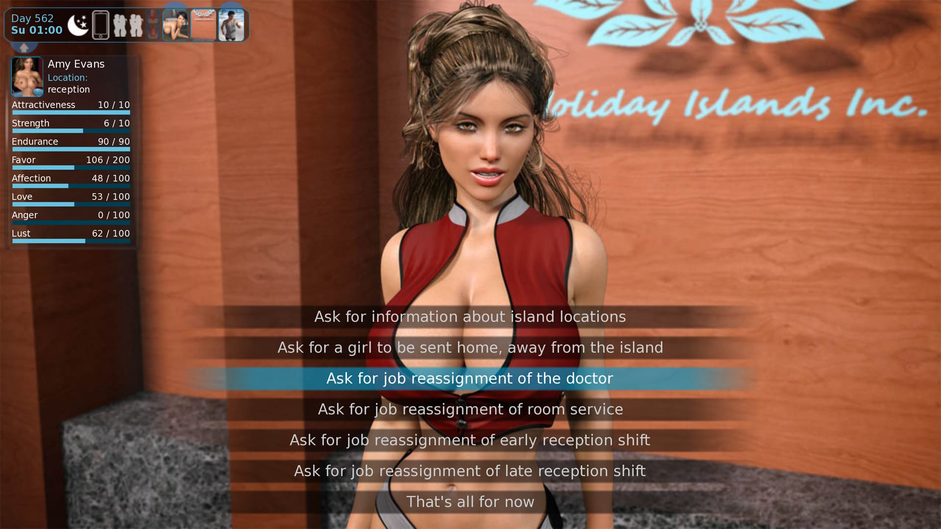 SLG/PC/机翻汉化丨假日岛 Holiday Island v0.4.5.0 【20240629】 游戏截图 4