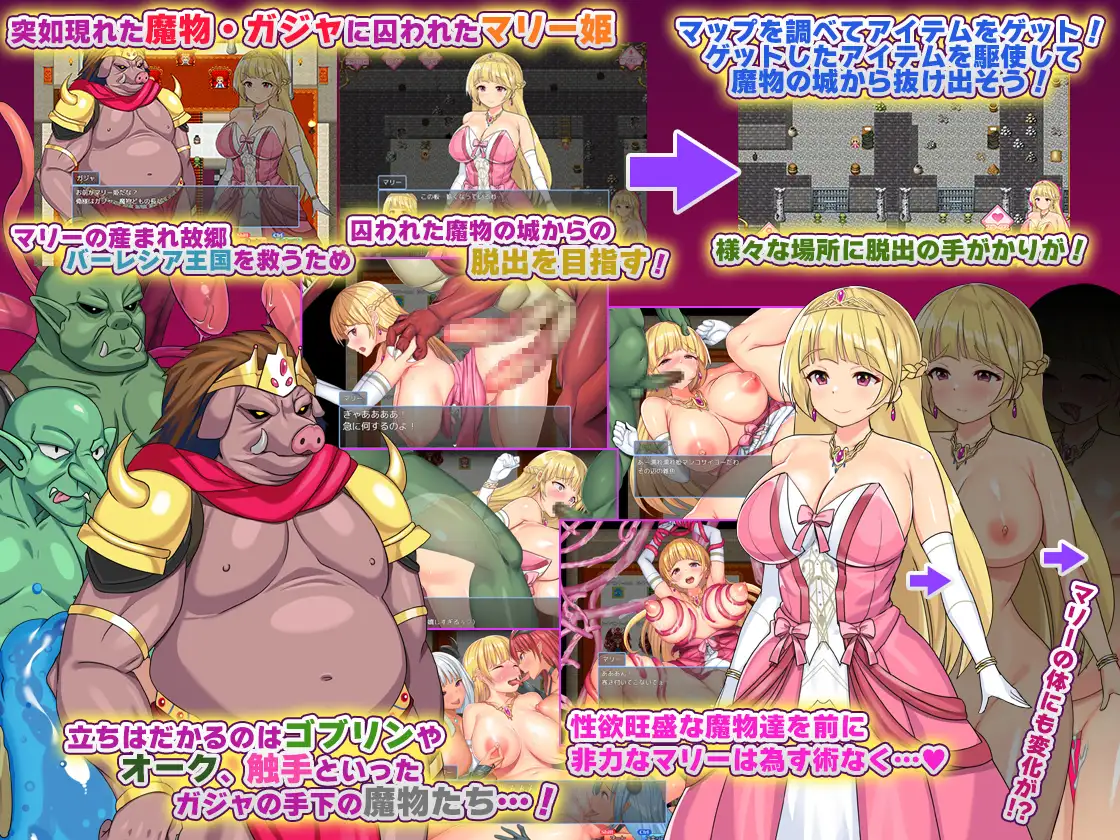 囚われのマリー姫と淫堕の魔物城+全回想存档【PC0818】 游戏截图 1