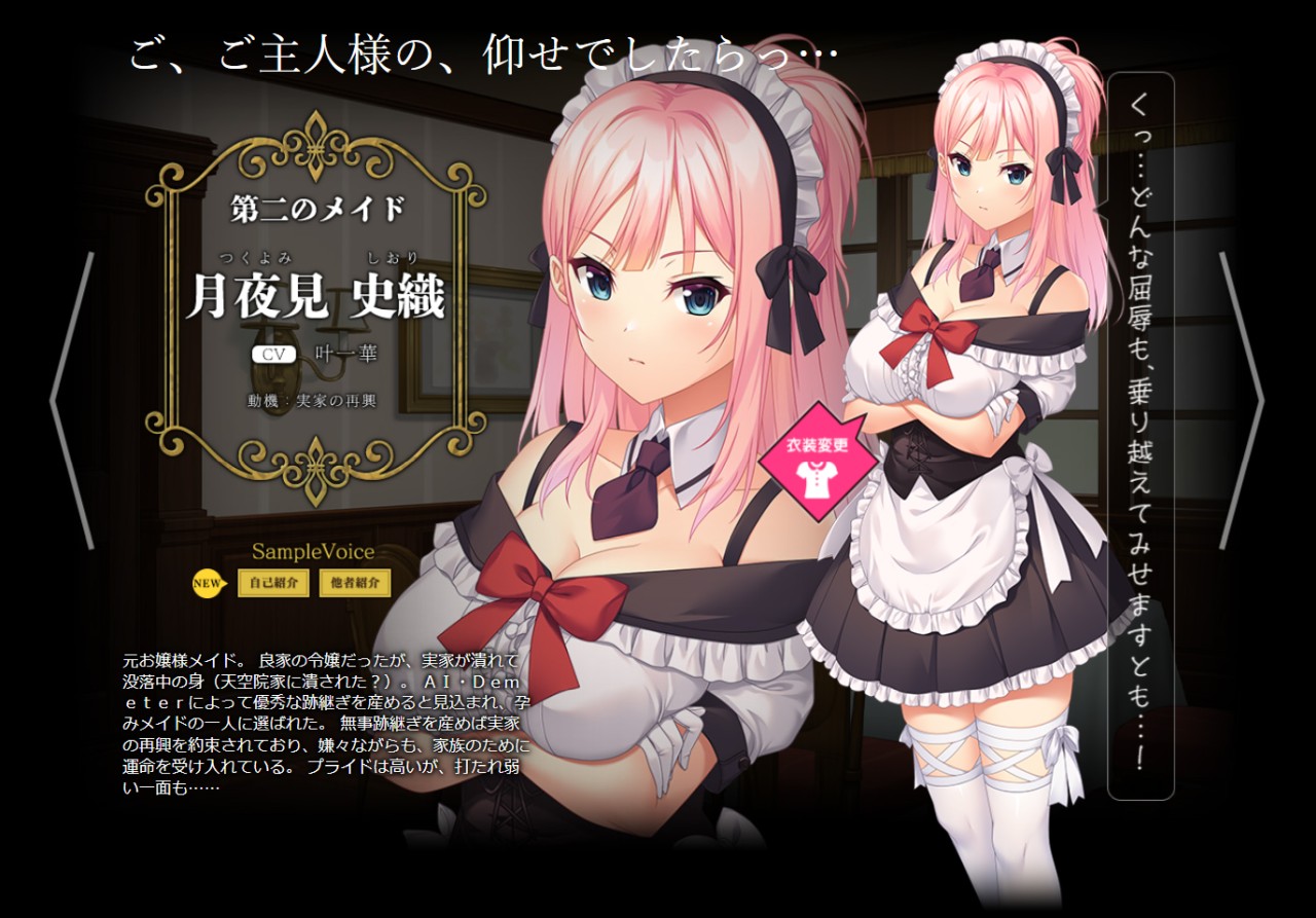 日式ADV/新汉化丨 只侍奉于我的怀孕女仆们~贪图精子的五人欲女~ 俺だけに傅く孕メイドたち ～精子を貪る五人の欲心女～存档 【20250404】_1 游戏截图 2
