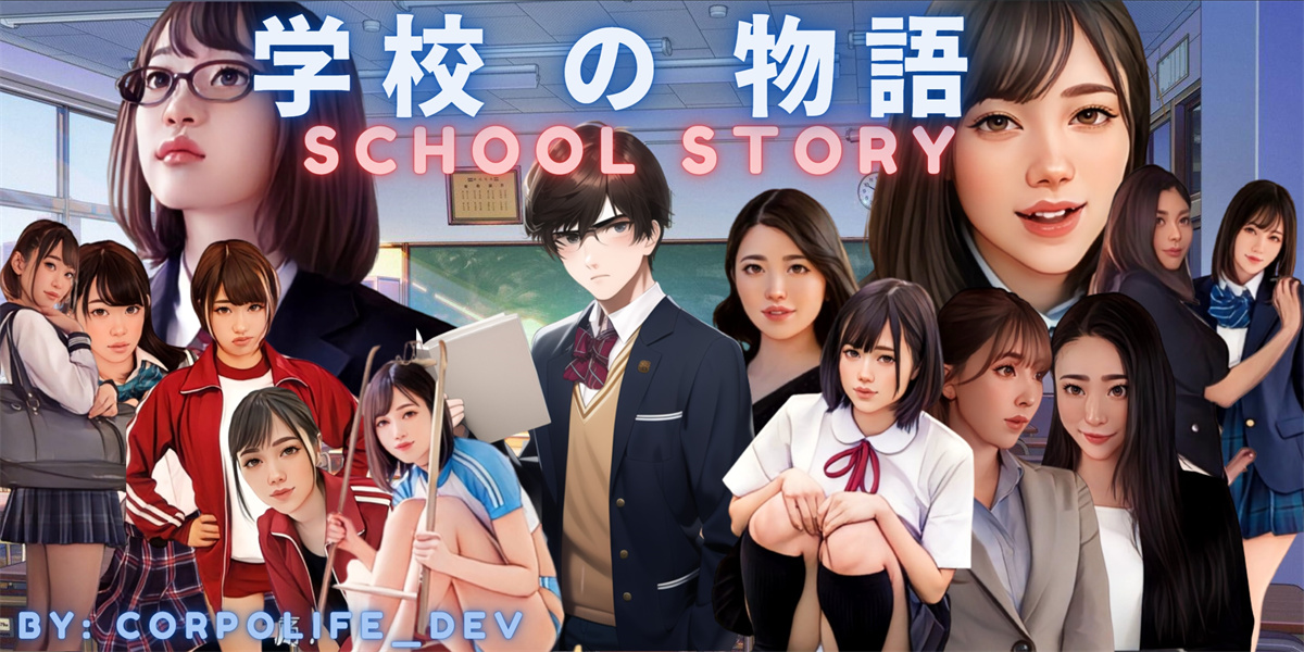 现实真人HTML浏览器汉化丨 学校故事0.03 Gakko No Monogatari - School Story  0.03【20240109】 游戏截图 4