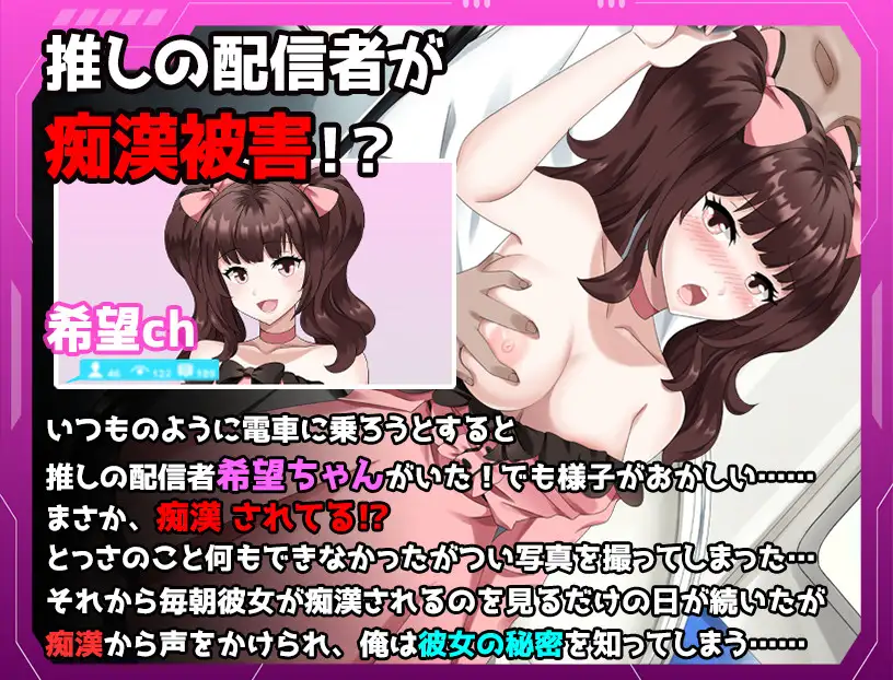 RPG/机翻/新作丨満員電車～推しの配信者 痴漢被害事件～【20240129】 游戏截图 7