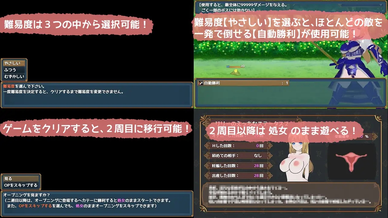 日系RPGAIGPT汉化丨退魔聖姫リリー ～呪刻淫堕に沈みし少女～ 退魔圣姬莉莉之被咒刻所沉溺的少女1.0【20240129】 游戏截图 3