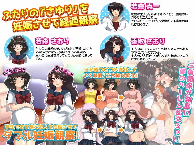 双胞胎姐妹怀孕观察日记 云翻汉化版【20230327】 游戏截图 3